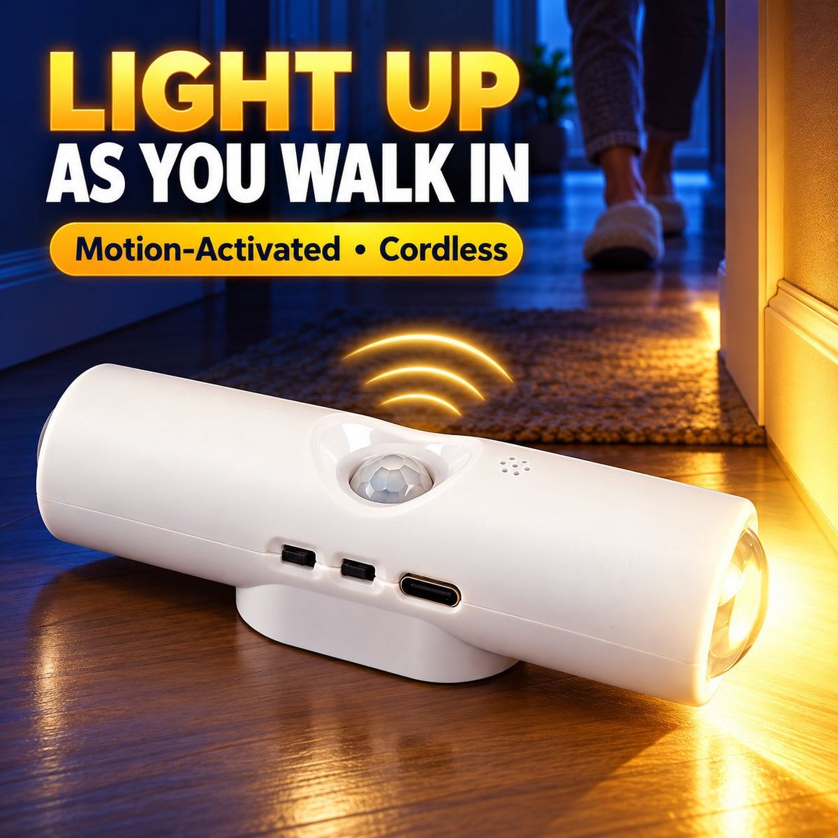 Walk In & Light Up — Magnetic Motion Night Lamp 💡✨