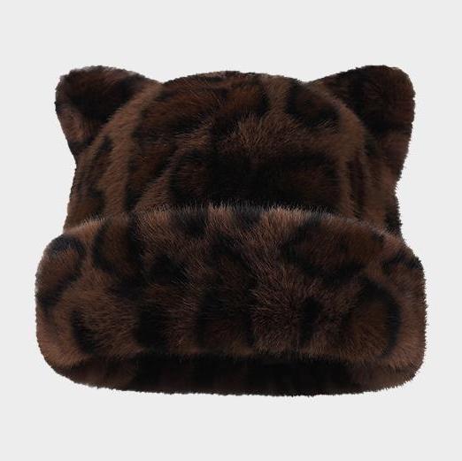 Winter Cat Ear Fuzzy Hat for Women