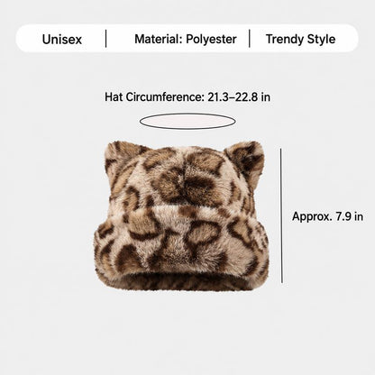 Winter Cat Ear Fuzzy Hat for Women