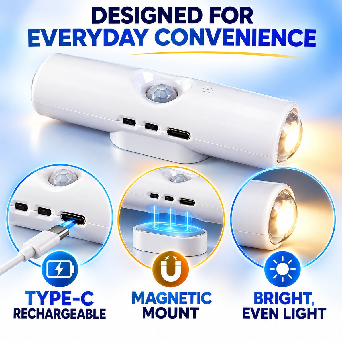 Walk In & Light Up — Magnetic Motion Night Lamp 💡✨