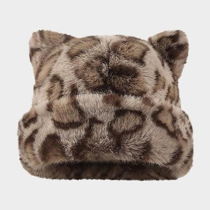 Winter Cat Ear Fuzzy Hat for Women