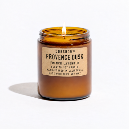 Dobshow® Provence Dusk French Lavender Scented Soy Candle – Hand-Poured in California