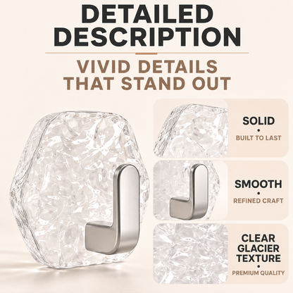 ✨Crystal Damage-Free Adhesive Hooks