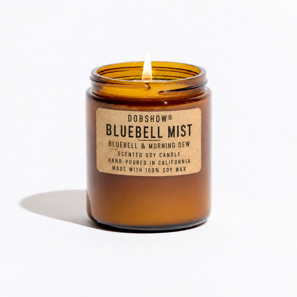 Dobshow® Bluebell Mist Bluebell &amp; Morning Dew Scented Soy Candle – Hand-Poured in California