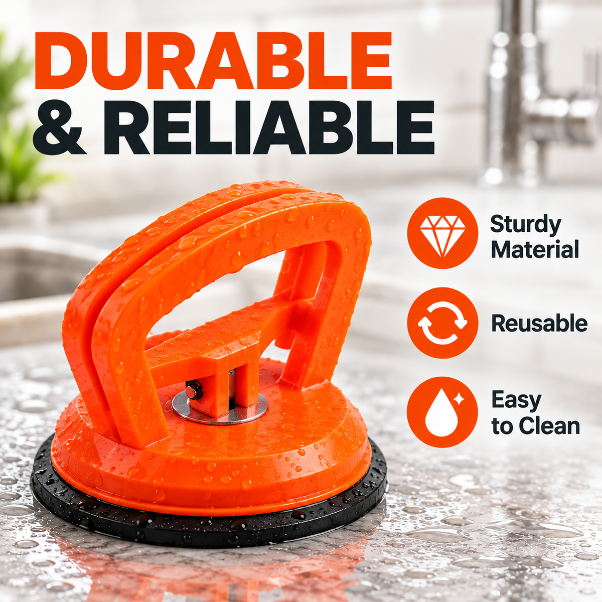 Heavy-Duty Suction Cup Lifter for Glass & Tile