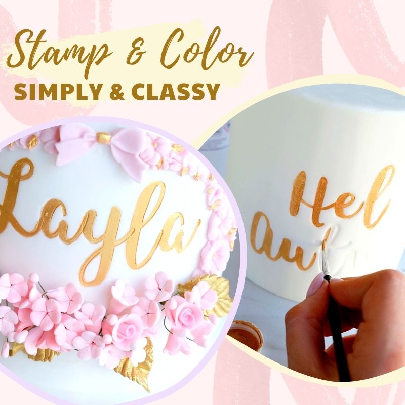 Personalized DIY Alphabet Letter Stamp Set for Cakes, Cookies & Fondant Decorating