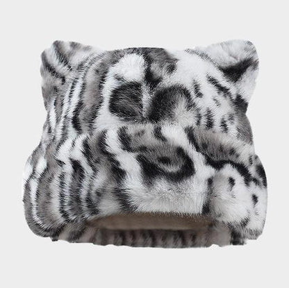 Winter Cat Ear Fuzzy Hat for Women