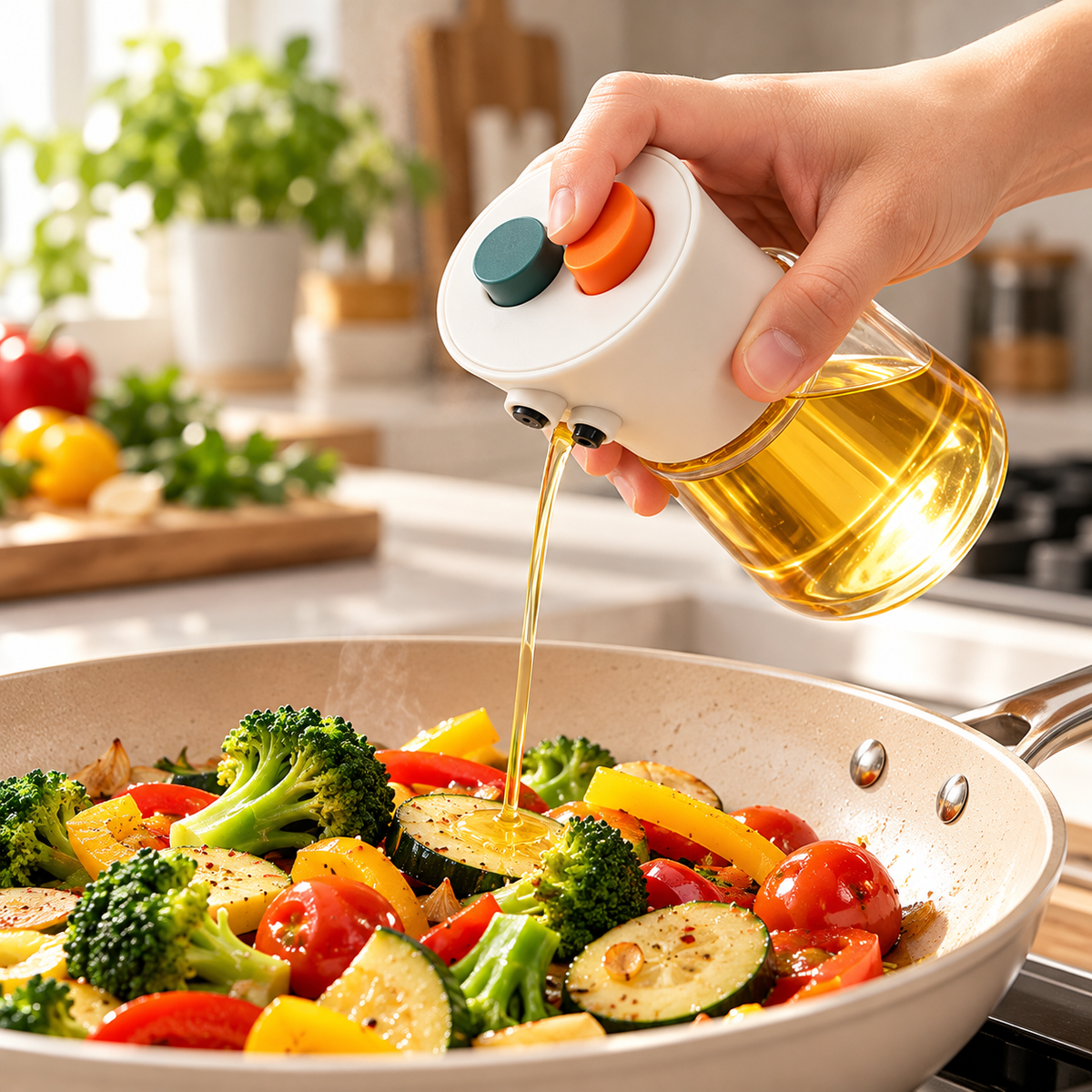 🍳2-in-1 Oil Sprayer & Pourer