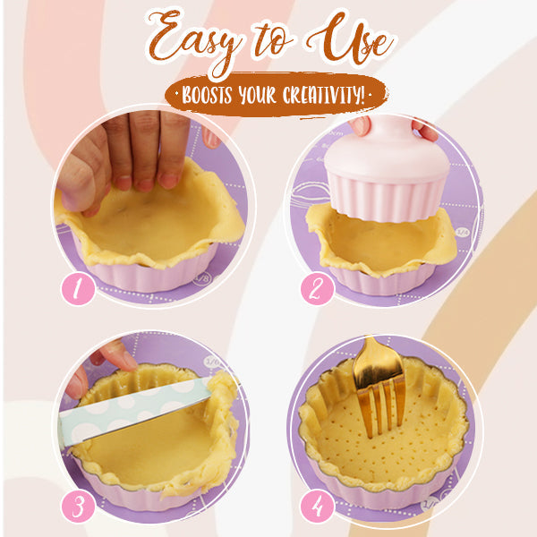 Removable-Bottom Pastry Tamper & Mold Set