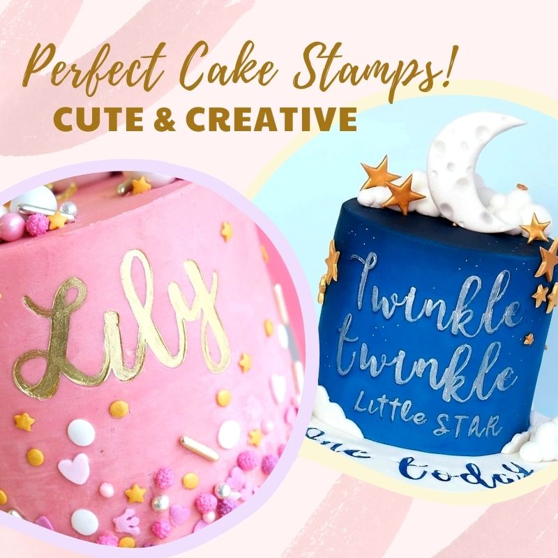 Personalized DIY Alphabet Letter Stamp Set for Cakes, Cookies & Fondant Decorating