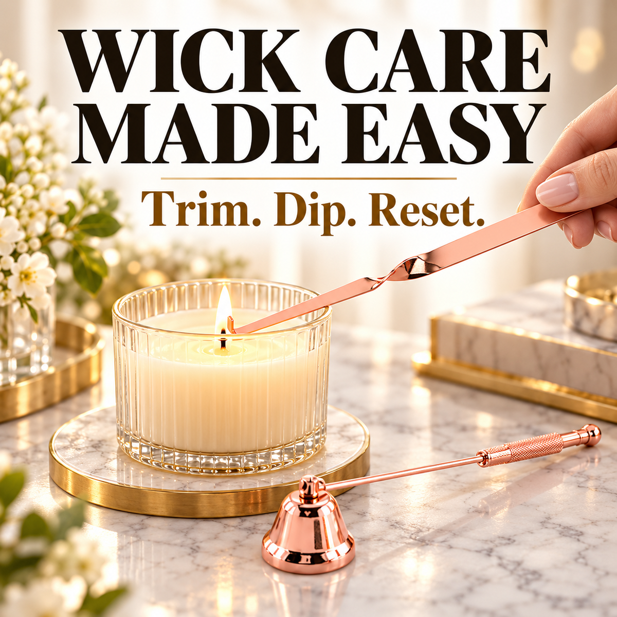 🔥2-in-1 Candle Snuffer & Wick Dipper