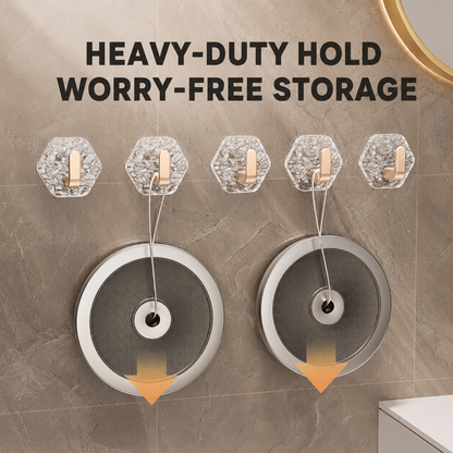 ✨Crystal Damage-Free Adhesive Hooks