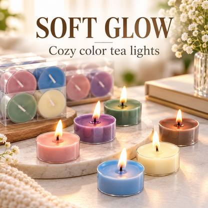 🔥4-Piece Pastel Tealight Candles Set