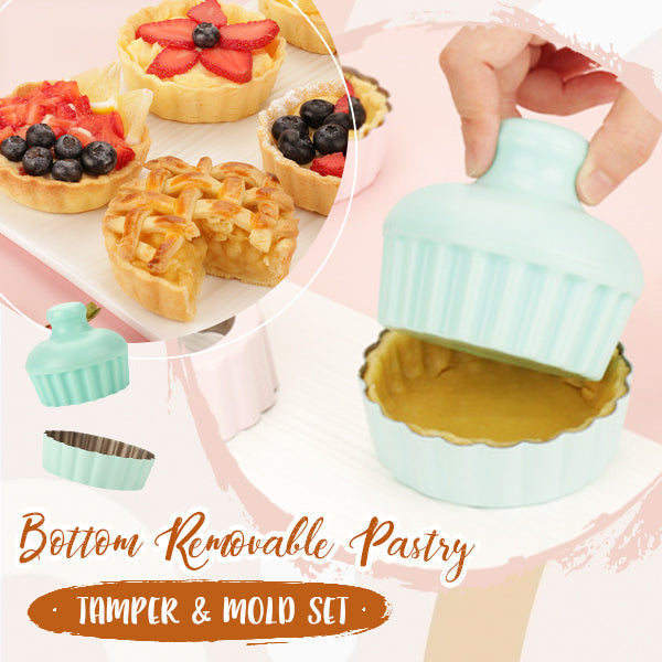 Removable-Bottom Pastry Tamper & Mold Set