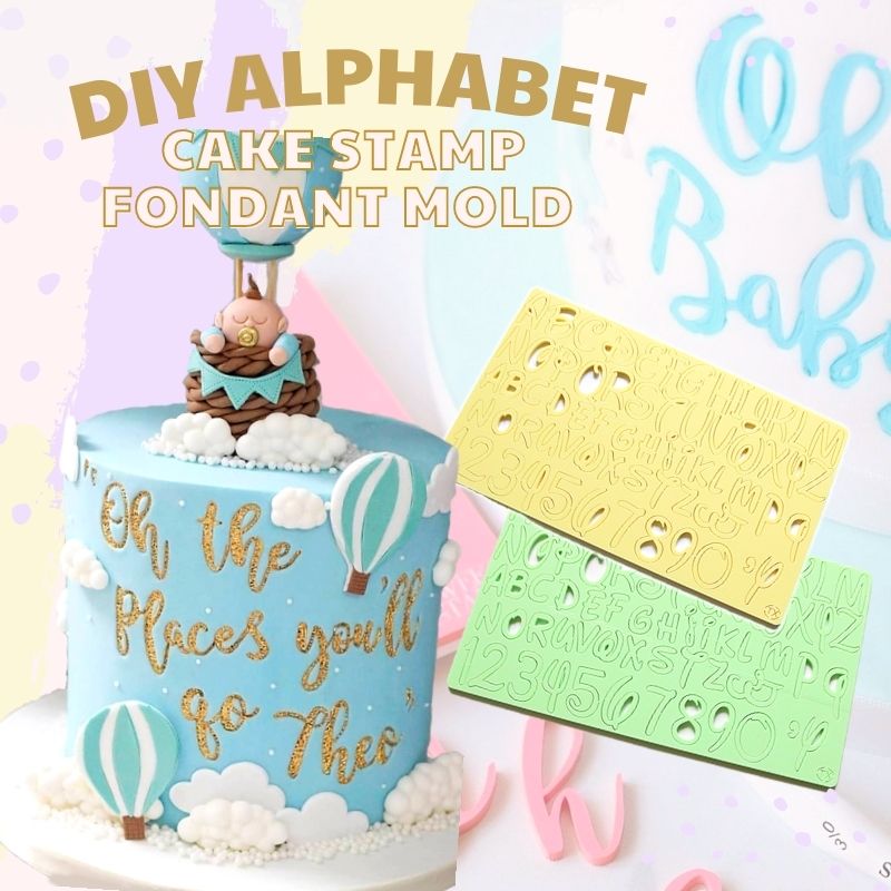 Personalized DIY Alphabet Letter Stamp Set for Cakes, Cookies & Fondant Decorating