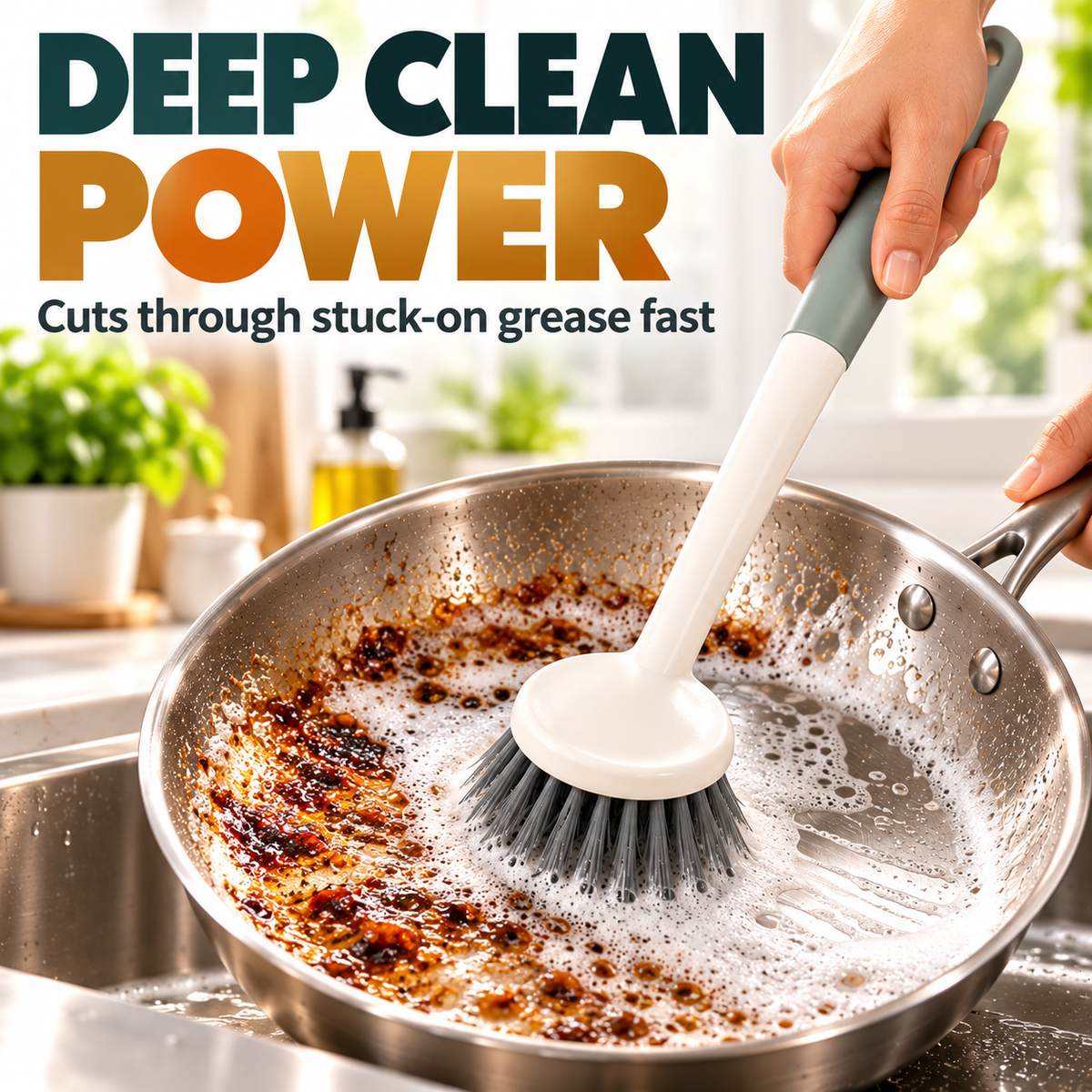 🔥Long Handle Kitchen Cleaning Brush