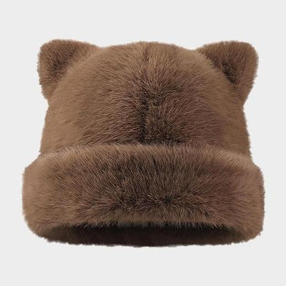 Winter Cat Ear Fuzzy Hat for Women