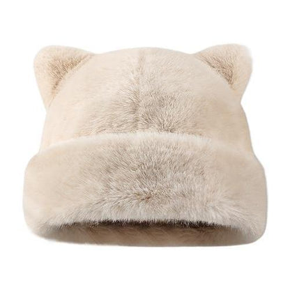 Winter Cat Ear Fuzzy Hat for Women