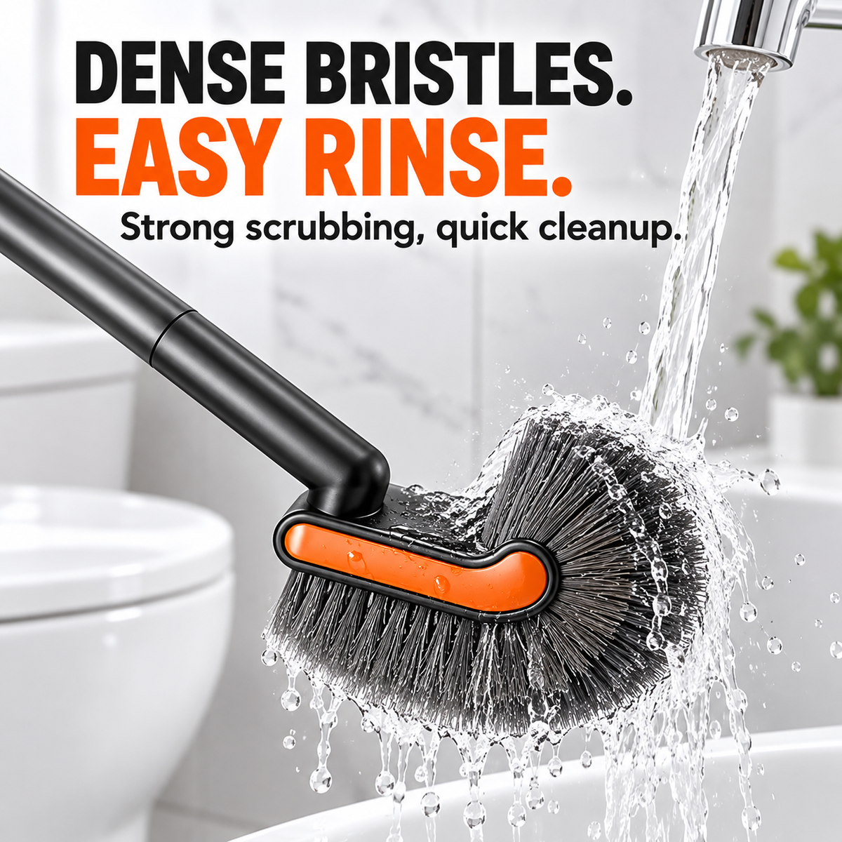 🔥Long-Handle Toilet Rim & Crevice Cleaning Brush