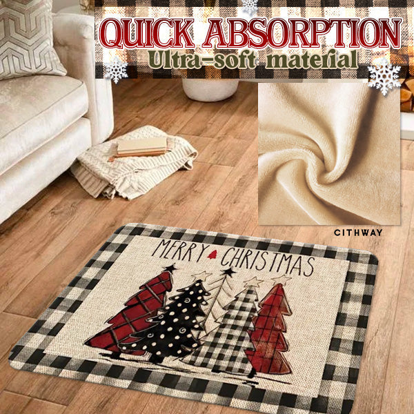 Vintage Christmas Non-Slip Indoor & Outdoor Doormat