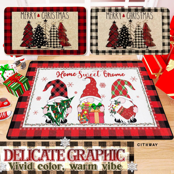 Vintage Christmas Non-Slip Indoor & Outdoor Doormat