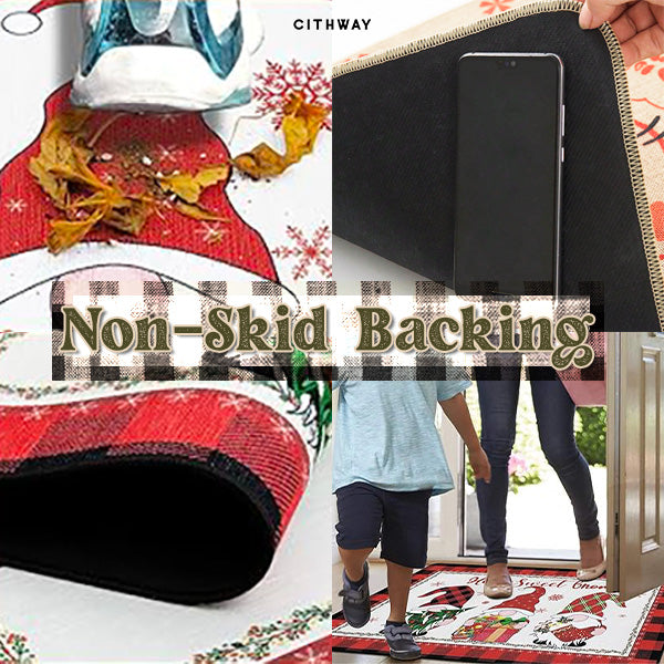 Vintage Christmas Non-Slip Indoor & Outdoor Doormat