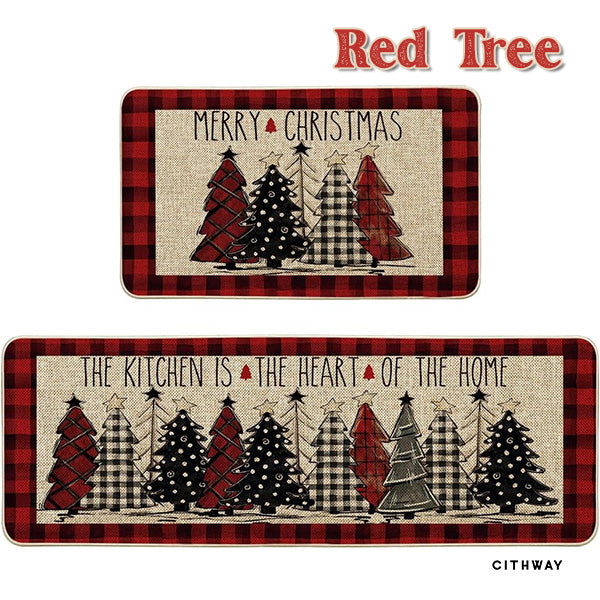 Vintage Christmas Non-Slip Indoor & Outdoor Doormat
